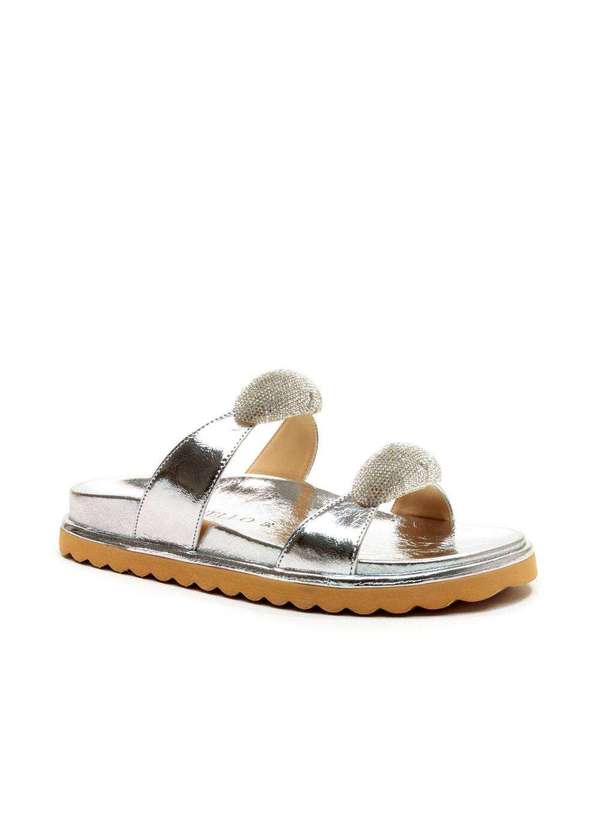 Cecconello - Sandália Papete Couro Cecconello 2491017-2 Prata 3