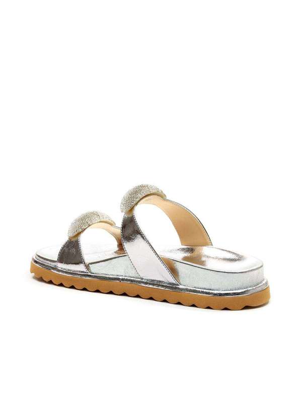Cecconello - Sandália Papete Couro Cecconello 2491017-2 Prata 4
