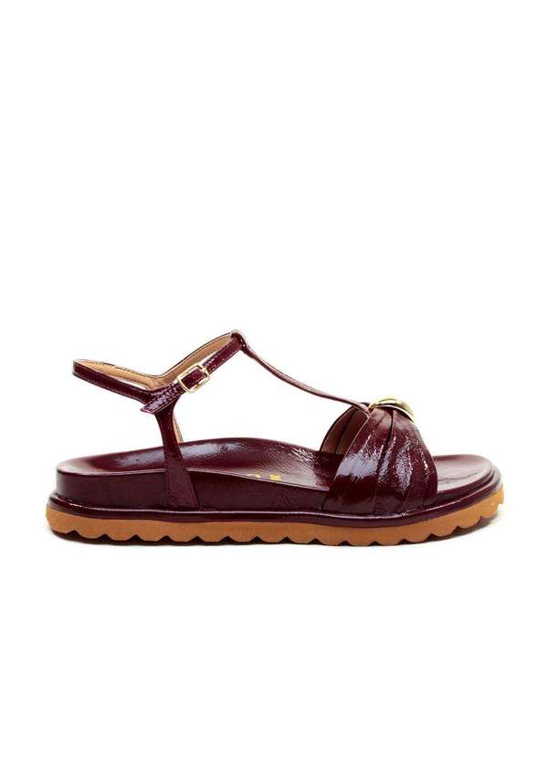 Cecconello - Sandália Papete Couro Bordô Cecconello 2638004-3 Bordo