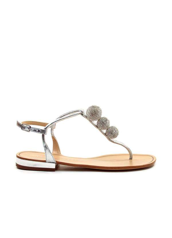 Cecconello - Rasteira Couro Cecconello 2724018-1 Prata