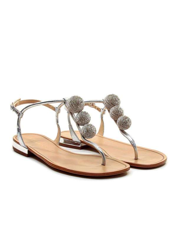 Cecconello - Rasteira Couro Cecconello 2724018-1 Prata 5