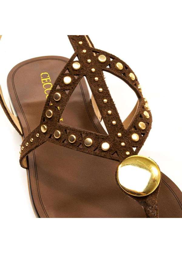 Cecconello - Rasteira Couro Cecconello 2724007-1 Marrom 4