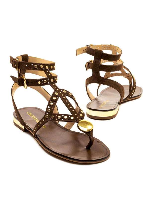 Cecconello - Rasteira Couro Cecconello 2724007-1 Marrom 5