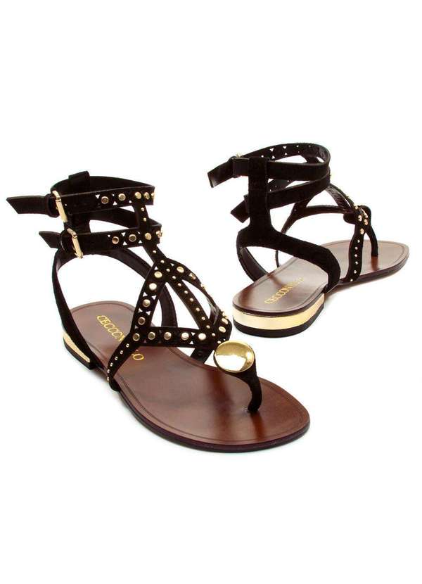 Cecconello - Rasteira Couro Cecconello 2724007-3 Preto 5