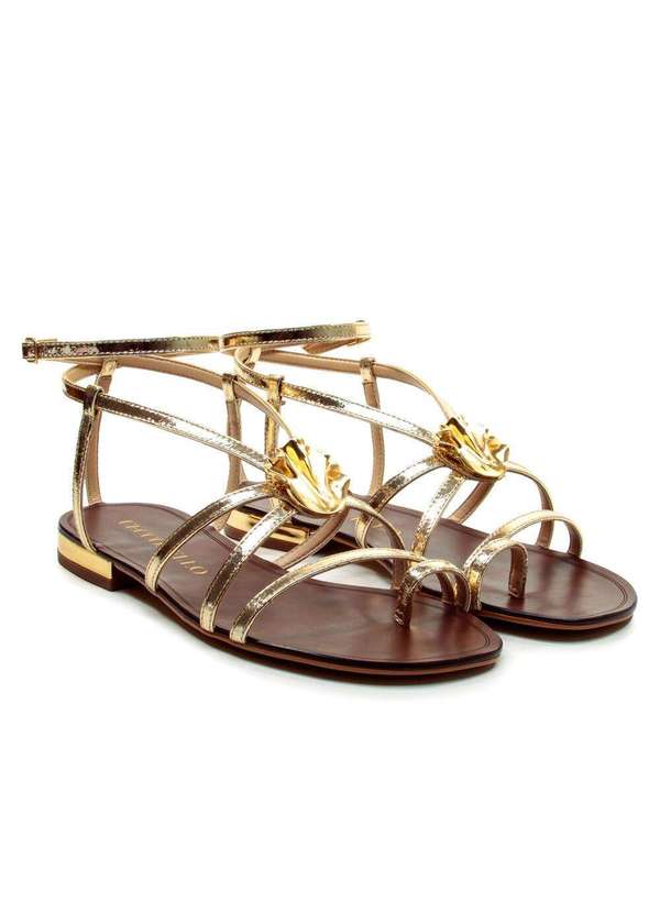 Cecconello - Rasteira Couro Ouro Cecconello 2724011-3 Ouro Light 5