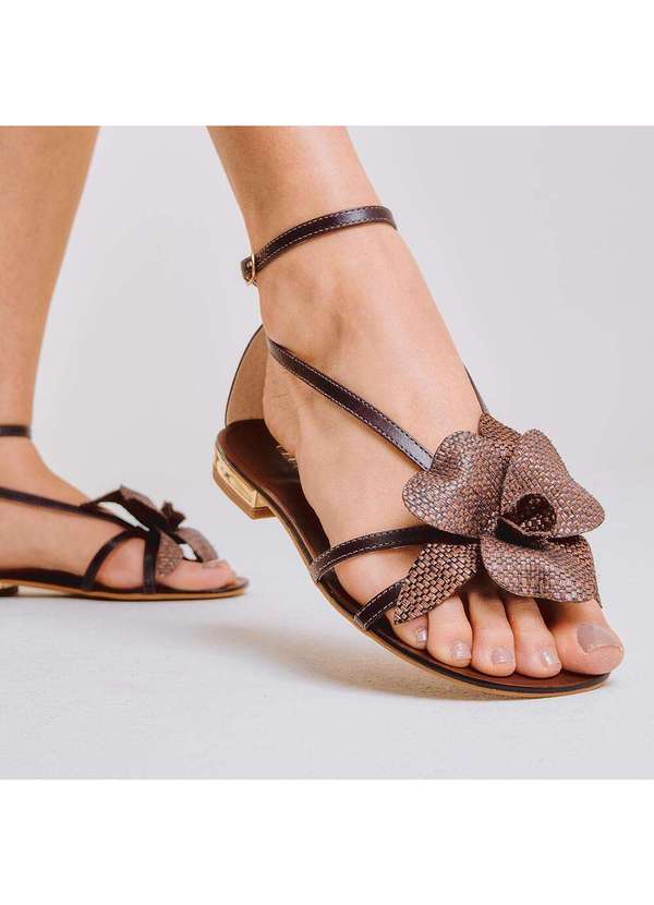 Cecconello - Rasteira Couro Cecconello 2724013-3 Marrom 2