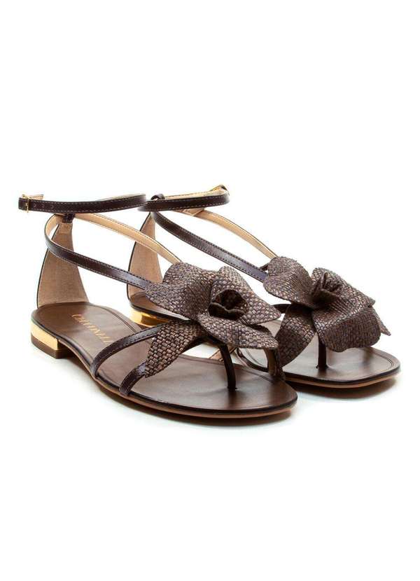 Cecconello - Rasteira Couro Cecconello 2724013-3 Marrom 5