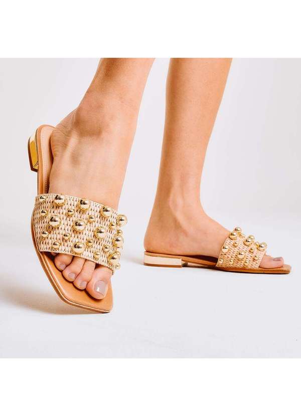 Cecconello - Rasteira Palha Cecconello 2803002-1 Natural 2