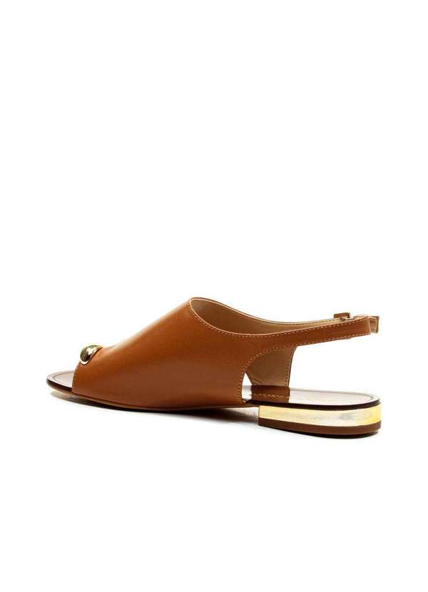 Cecconello - Sandália Rasteira Couro Cecconello 2724006-2 Marrom 3