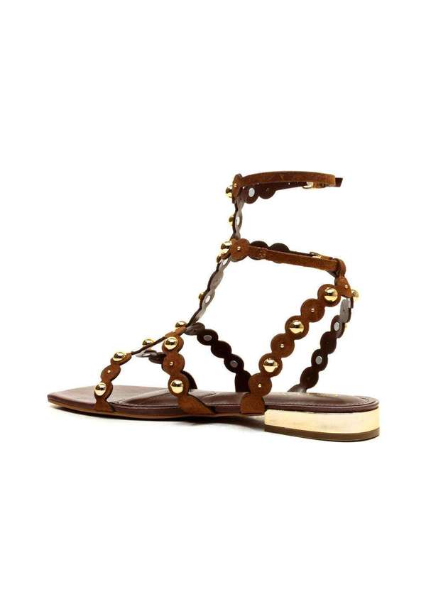 Cecconello - Sandália Rasteira Couro Cecconello 2722001-2 Marrom 4