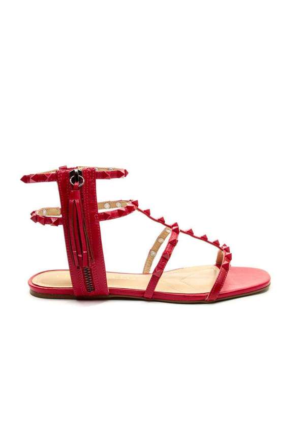 Cecconello - Sandália Rasteira Cecconello 2415001-14 Vermelho