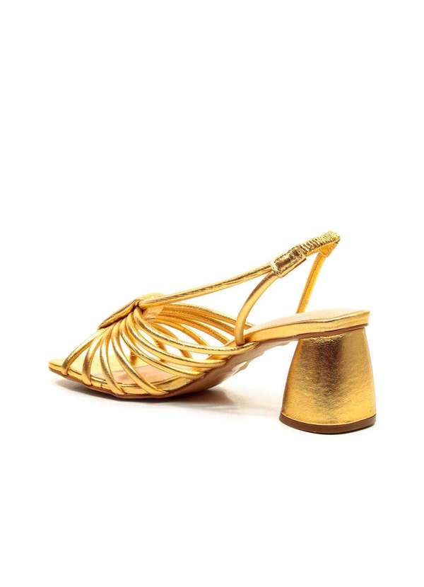 Cecconello - Sandália C Salto Médio Cecconello 2511005-1 Ouro 3