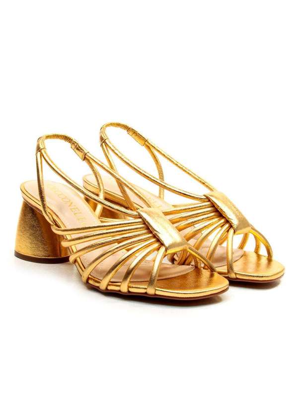 Cecconello - Sandália C Salto Médio Cecconello 2511005-1 Ouro 4