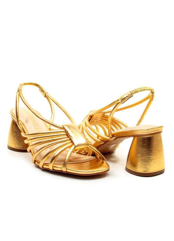 Cecconello - Sandália C Salto Médio Cecconello 2511005-1 Ouro 5