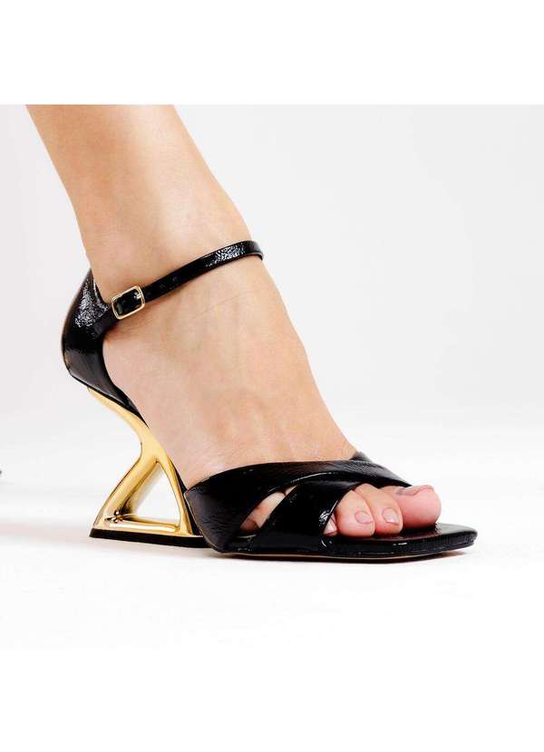 Cecconello - Sandália Couro Salto Alto Cecconello 2654002-3 Preto 2