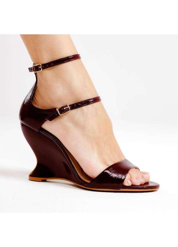 Cecconello - Sandália Couro Bordô Salto Alto Cecconello 2697002-1 Bordo 2