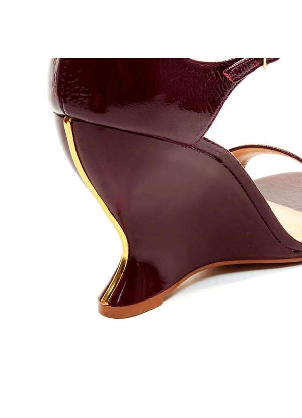 Cecconello - Sandália Couro Bordô Salto Alto Cecconello 2697002-1 Bordo 5