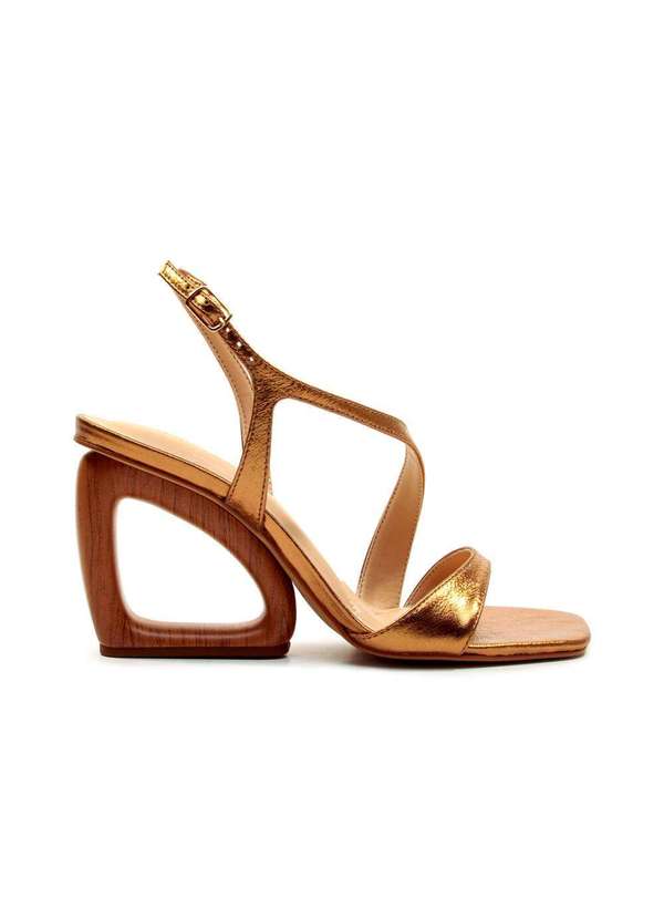 Cecconello - Sandália Couro Salto Alto Cecconello 2743001-1 Bronze