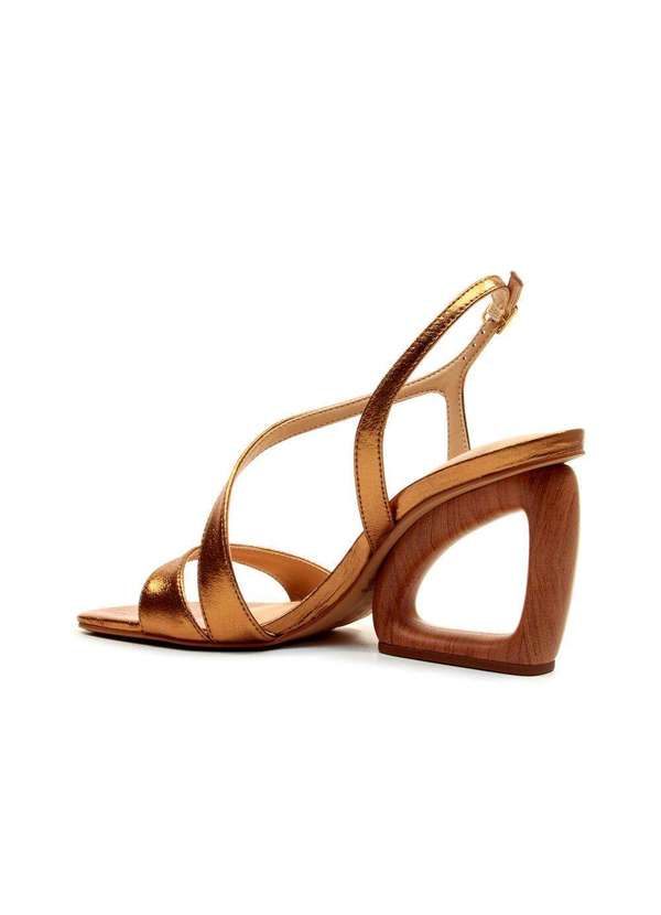 Cecconello - Sandália Couro Salto Alto Cecconello 2743001-1 Bronze 4