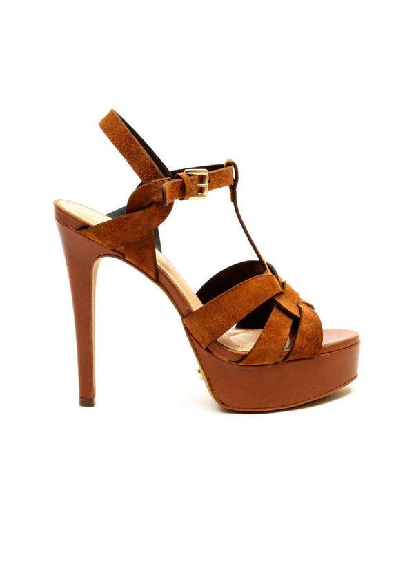 Cecconello - Sandália Couro Plataforma Cecconello 2668001-3 Marrom