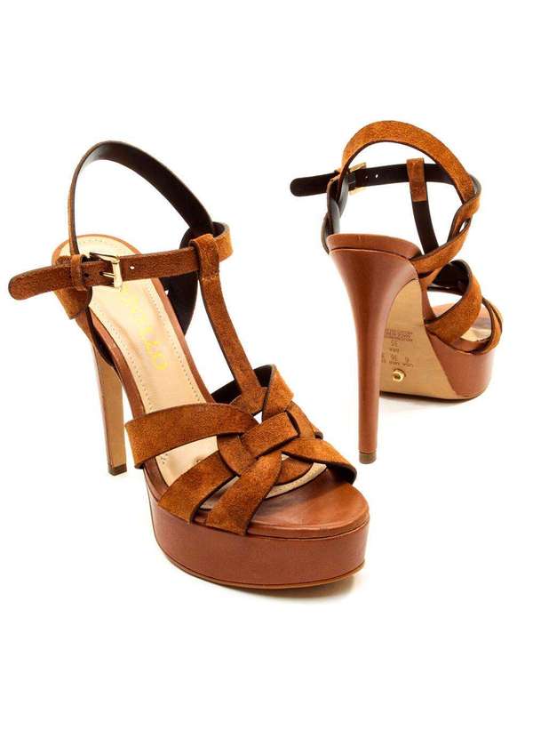 Cecconello - Sandália Couro Plataforma Cecconello 2668001-3 Marrom 4