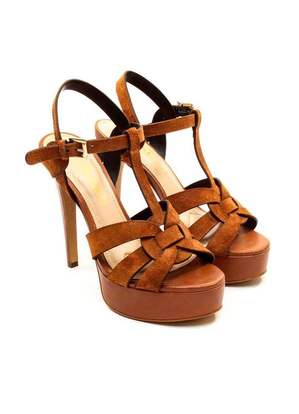 Cecconello - Sandália Couro Plataforma Cecconello 2668001-3 Marrom 5