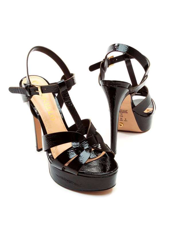 Cecconello - Sandália Couro Plataforma Cecconello 2668001-4 Preto 4