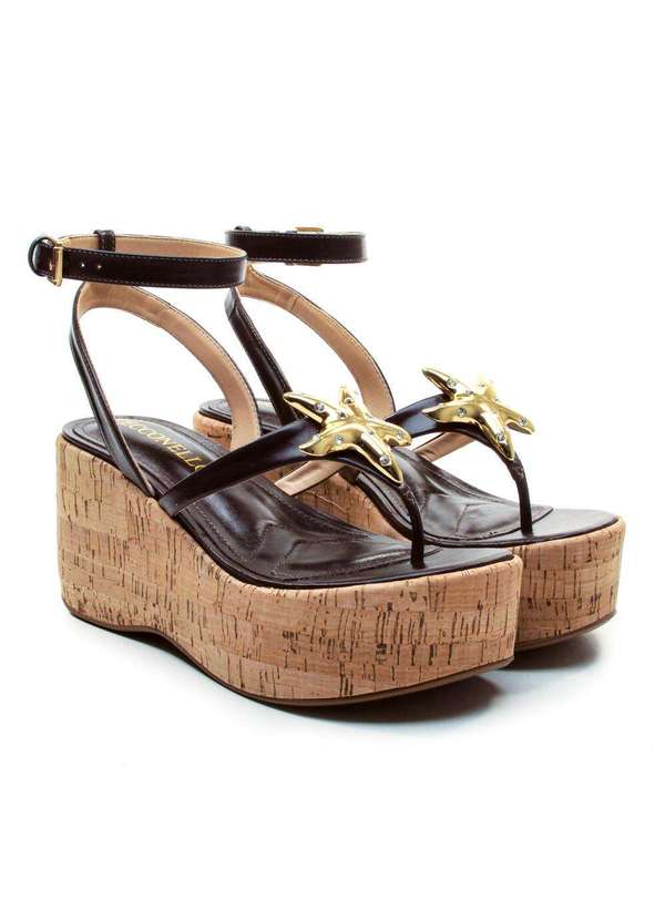 Cecconello - Sandália Couro Plataforma Cecconello 2793001-1 Marrom 5