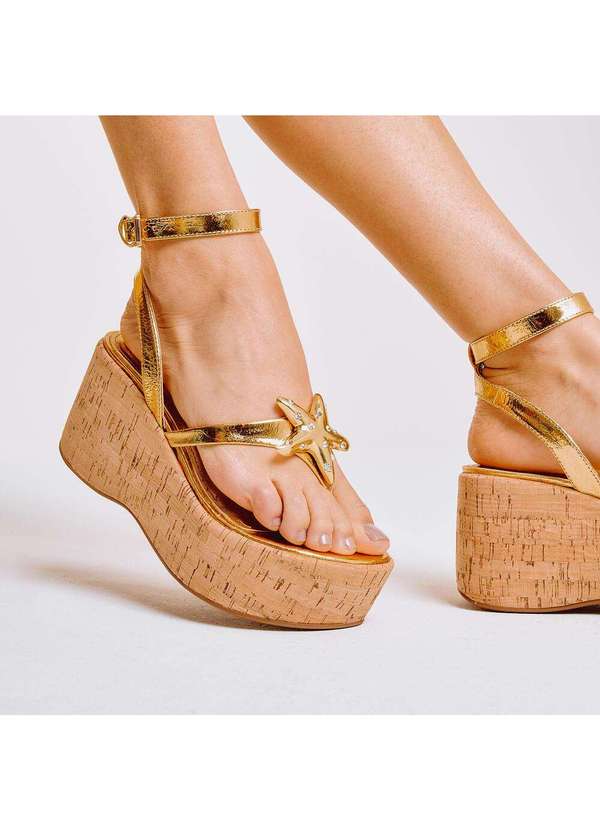 Cecconello - Sandália C Plataforma Cecconello 2793001-3 Ouro 2