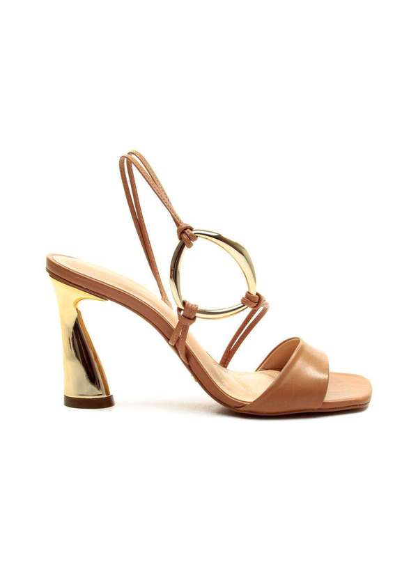 Cecconello - Sandália Couro Salto Alto Cecconello 2693001-6 Marrom