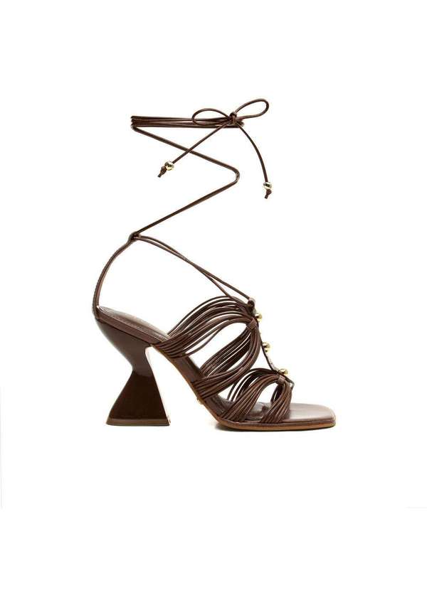 Cecconello - Sandália Couro Salto Alto Cecconello 2718001-1 Marrom