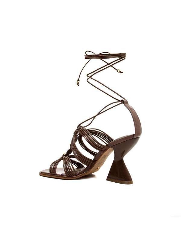 Cecconello - Sandália Couro Salto Alto Cecconello 2718001-1 Marrom 4