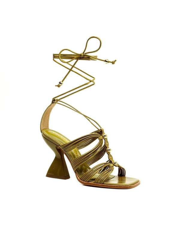 Cecconello - Sandália Couro Salto Alto Cecconello 2718001-3 Verde 3