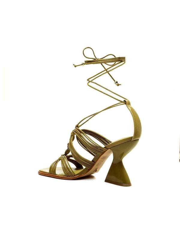 Cecconello - Sandália Couro Salto Alto Cecconello 2718001-3 Verde 4