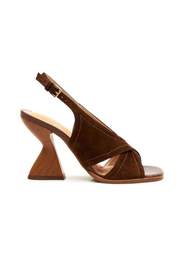 Cecconello - Sandália Couro Salto Alto Cecconello 2718005-2 Marrom