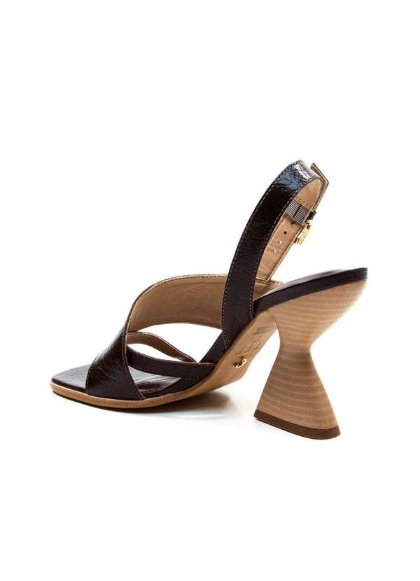 Cecconello - Sandália Couro Salto Alto Cecconello 2718010-1 Marrom 4