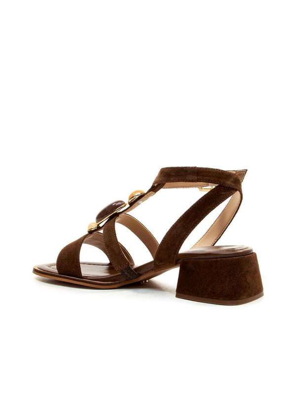 Cecconello - Sandália Couro Salto Bloco Cecconello 2729005-2 Marrom 4