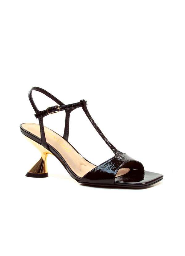 Cecconello - Sandália Couro Salto Médio Cecconello 2656004-5 Preto 2