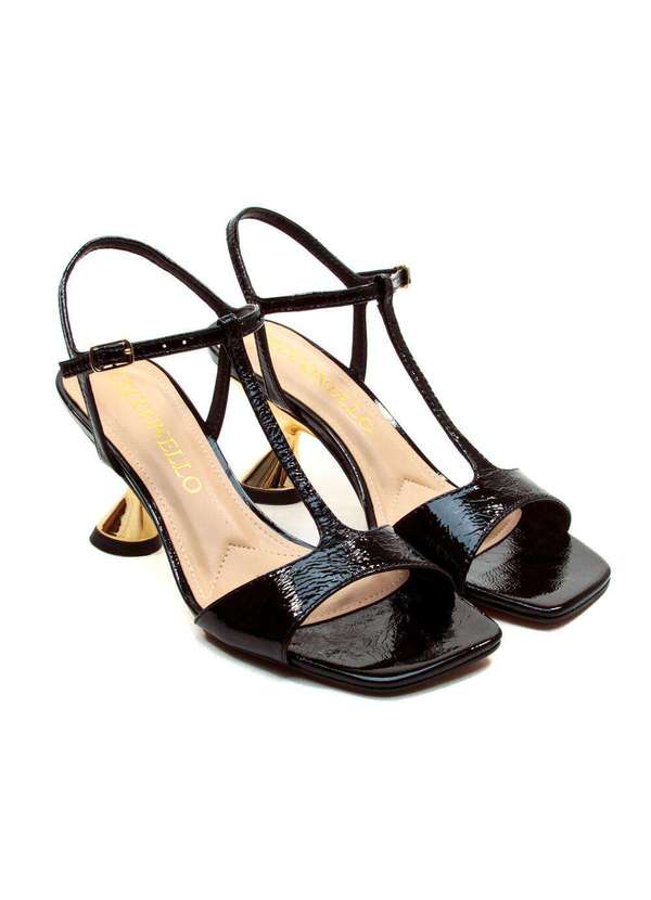 Cecconello - Sandália Couro Salto Médio Cecconello 2656004-5 Preto 4