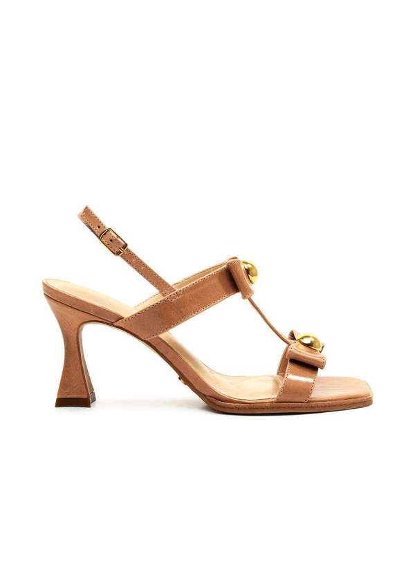 Cecconello - Sandália Couro Salto Médio Cecconello 2719002-1 Marrom