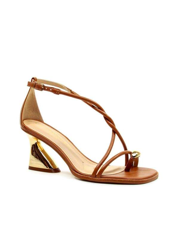 Cecconello - Sandália Couro Marrom Salto Médio Cecconello 2747003-3 Cafe 3