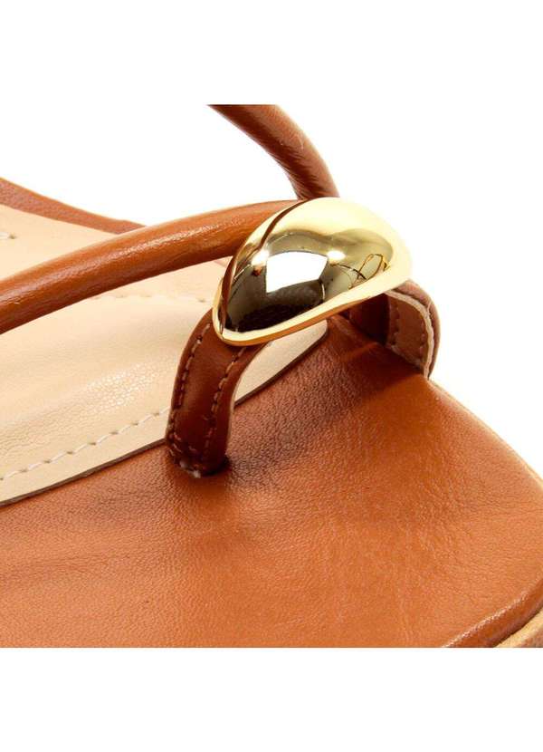 Cecconello - Sandália Couro Marrom Salto Médio Cecconello 2747003-3 Cafe 5