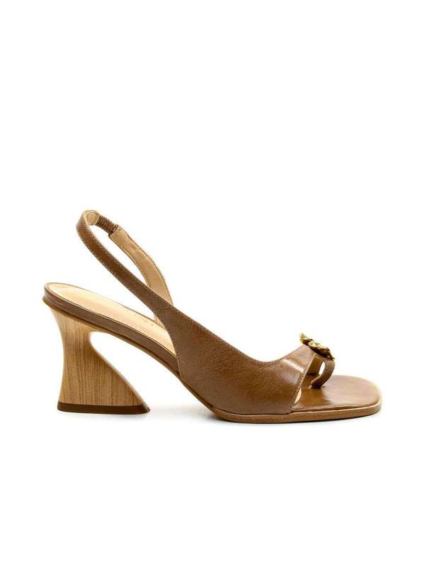Cecconello - Sandália Couro Salto Médio Cecconello 2747010-2 Marrom