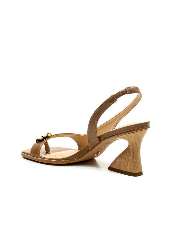 Cecconello - Sandália Couro Salto Médio Cecconello 2747010-2 Marrom 4