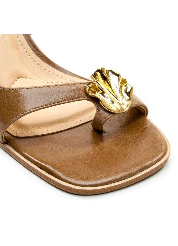 Cecconello - Sandália Couro Salto Médio Cecconello 2747010-2 Marrom 5