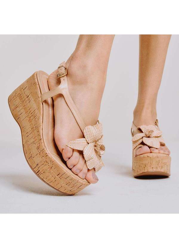 Cecconello - Sandália Couro Plataforma Cecconello 2793002-1 Nude 2
