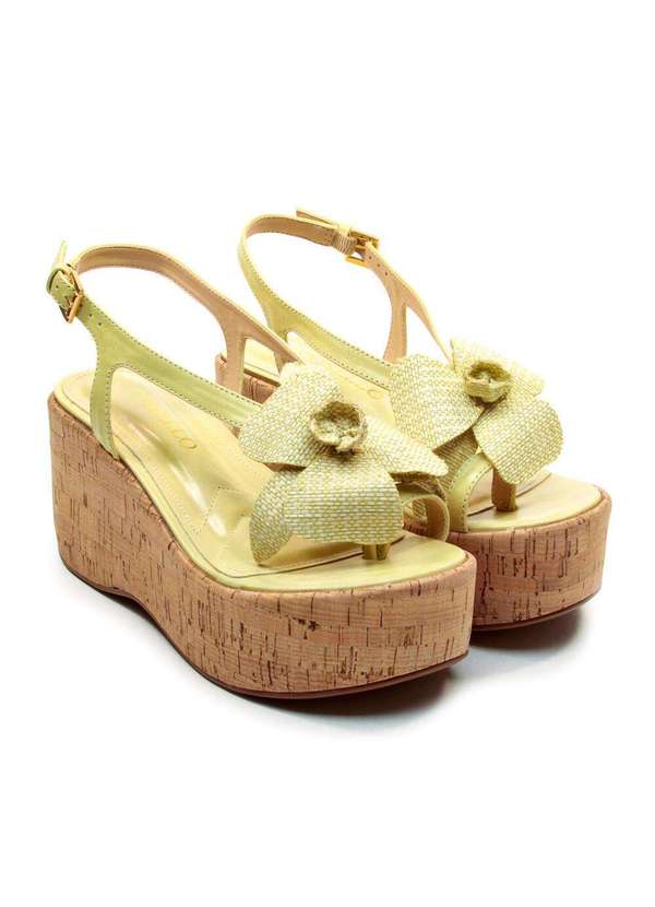 Cecconello - Sandália Couro Plataforma Cecconello 2793002-2 Verde 4