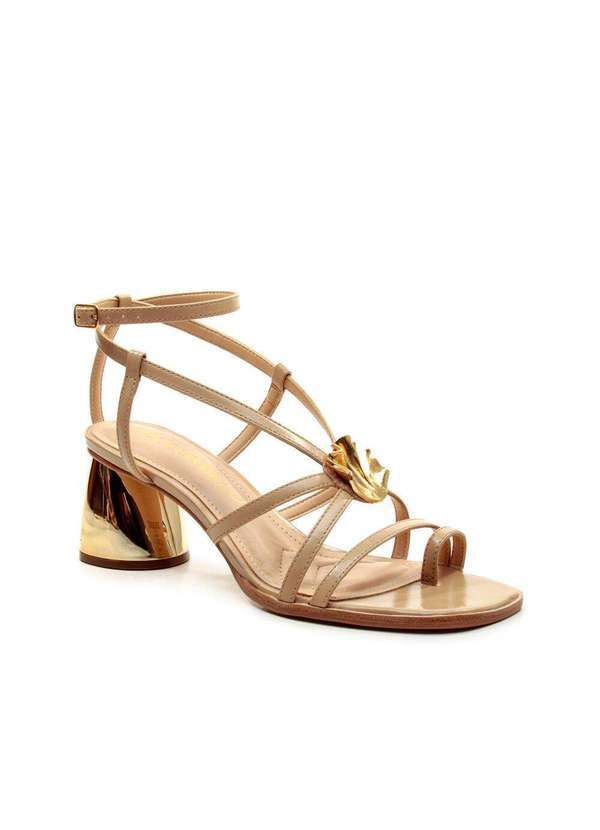 Cecconello - Sandália Couro Salto Bloco Cecconello 2805001-2 Nude 2