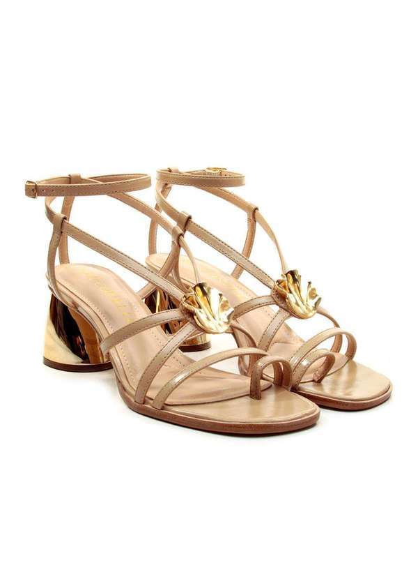 Cecconello - Sandália Couro Salto Bloco Cecconello 2805001-2 Nude 4