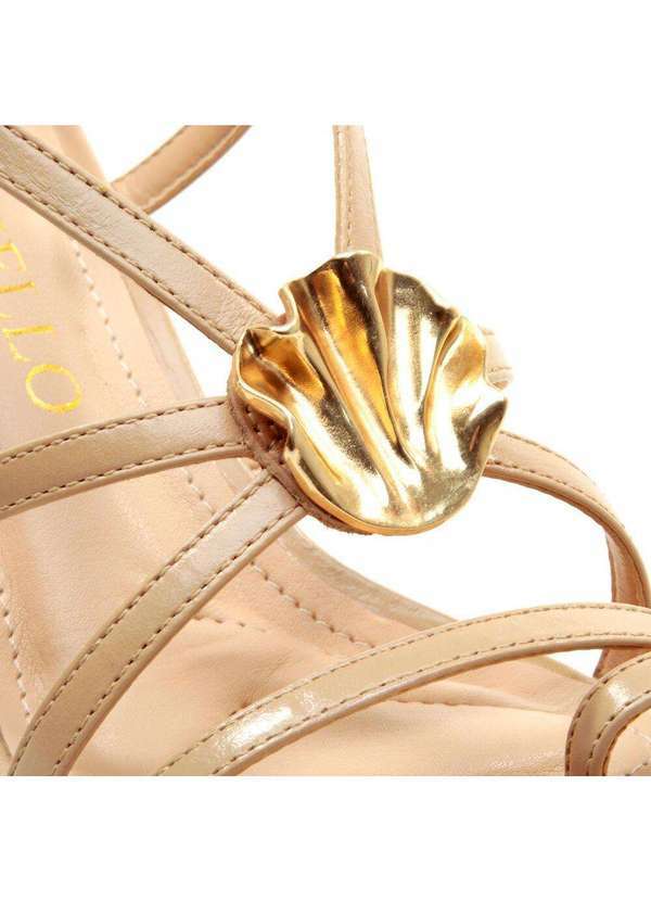 Cecconello - Sandália Couro Salto Bloco Cecconello 2805001-2 Nude 5